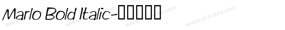 Marlo Bold Italic字体转换